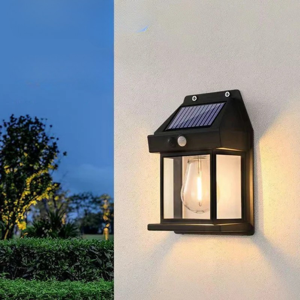 Foco Solar LED con Sensor de Movimiento | Luz Cálida para Exterior