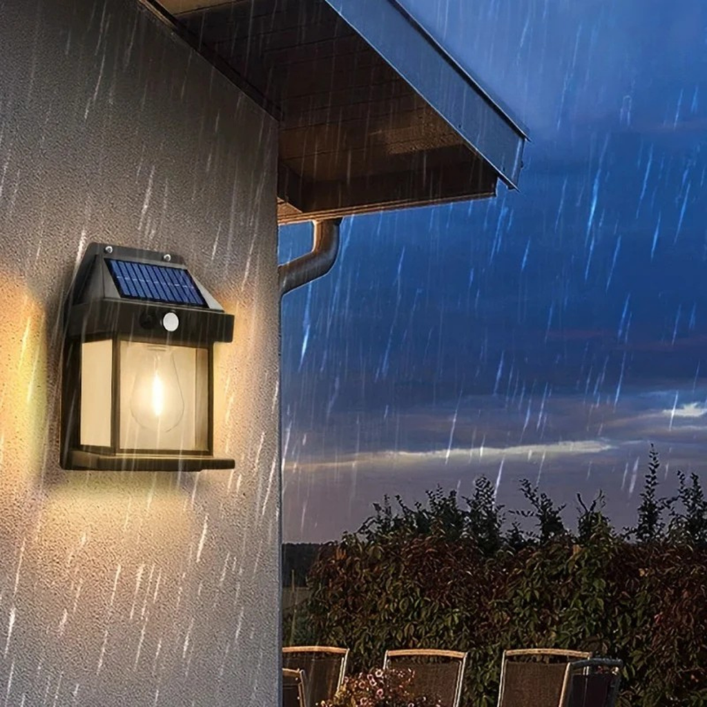 Foco Solar LED con Sensor de Movimiento | Luz Cálida para Exterior