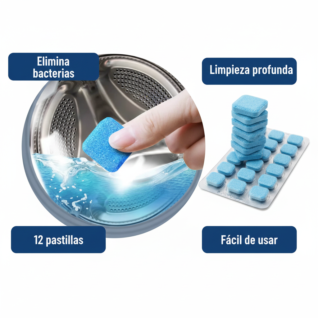 Infografía Pastillas Limpia Lavadora